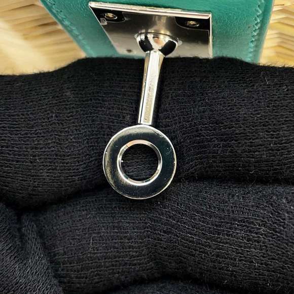 Hermes Kelly Picnic Mini Vert Verone Silver Hardware Swift Willow Y Stamp - Picture 11 of 13